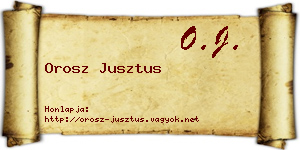Orosz Jusztus névjegykártya